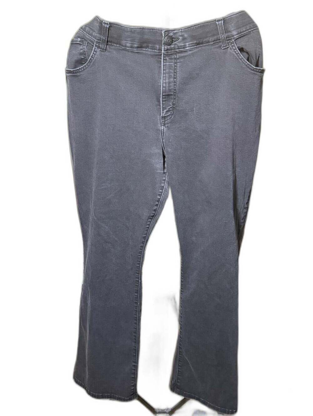 Lee Plus Flex Motion Bootcut Jeans Mid Rise Stretch 24W Gray
